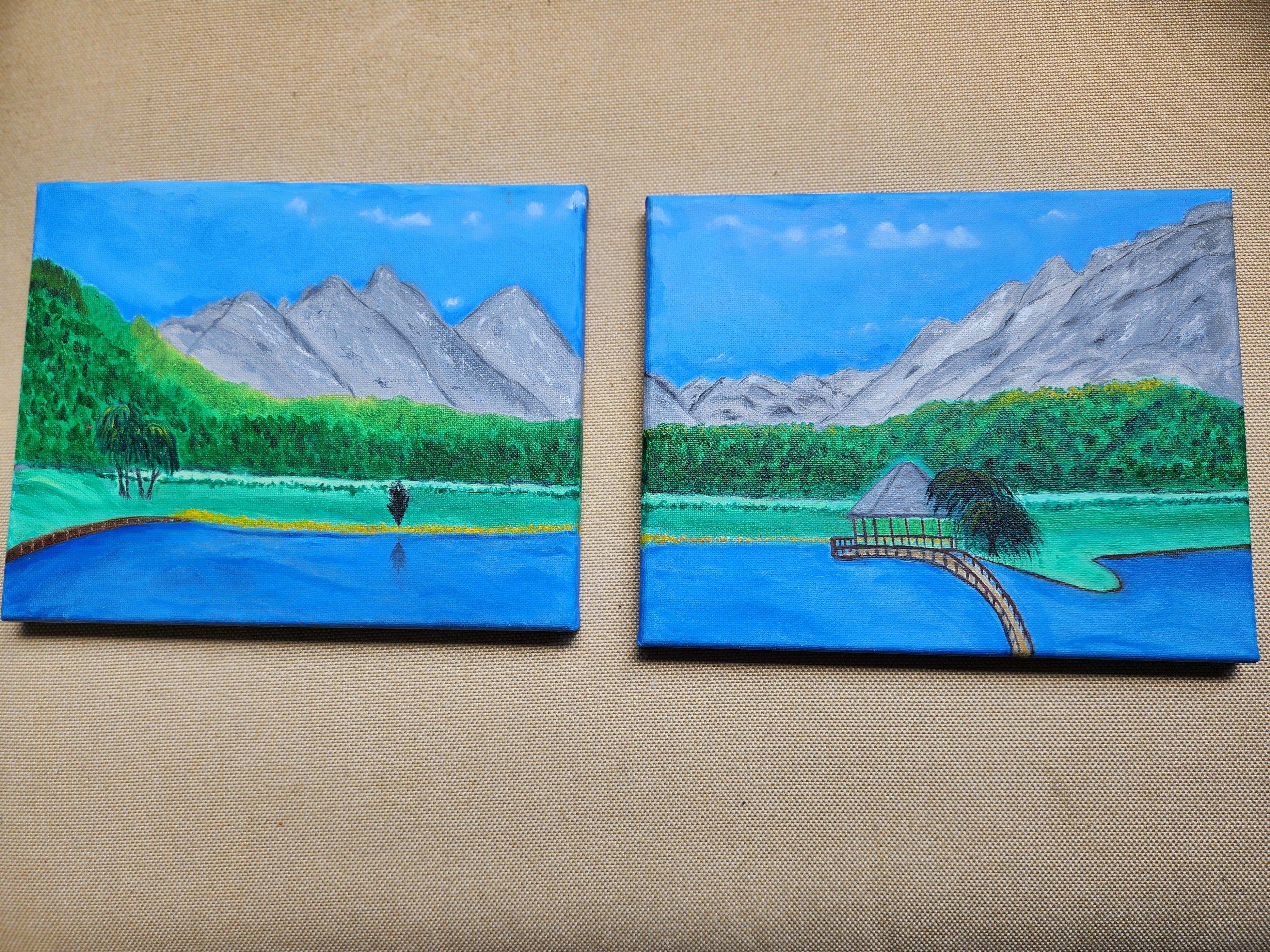 2 Painting 8X10 at $125 each plus shipping and handling 